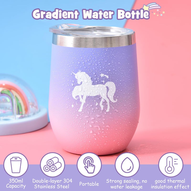 Tacobear Unicorn Gifts Girls Toy Age 5 6 7 8-12 with 3.5mm Wired Headphones Locked Diary Water Bottle Plush Bag Purse Socks Mirror  Christmas Birthday Gift Idea Toys for Teen Girl 6-10+ Years Old - Image 5